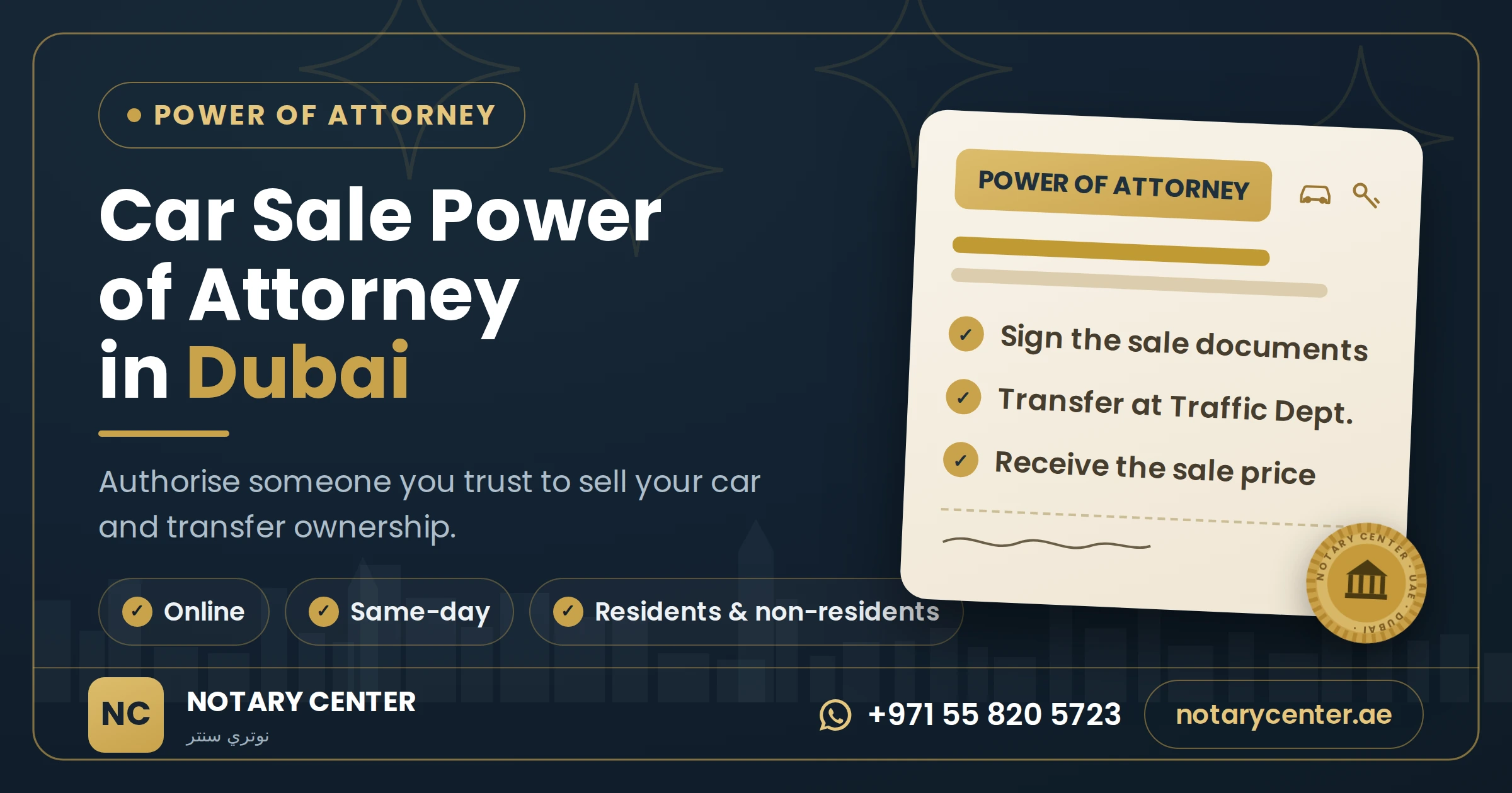 Car Sale Power of Attorney in Dubai: Your Practical Guide from First Step to Ownership Transfer